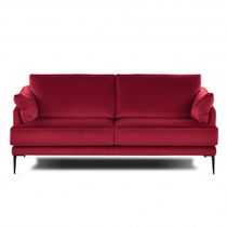 Divano moderno / grigio / rosso / in tessuto