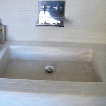 Lavabo sospeso / in pietra naturale / con...