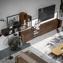 Parete attrezzata TV moderno / in rovere