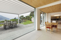 Pergola addossata / in alluminio / a lamelle...