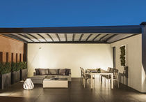 Pergola addossata / in metallo / con copertura...