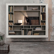 Libreria a muro / moderna / in legno laccato