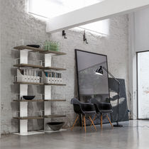 Libreria moderna / in legno / in ferro