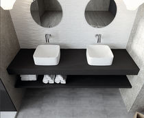 Lavabo sospeso / quadrato / in composito...
