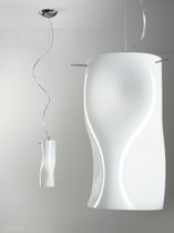 Lampada a sospensione / in metallo cromato...