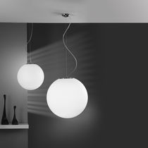Lampada a sospensione / in metallo cromato...