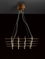 Lampada a sospensione / in metallo cromato...