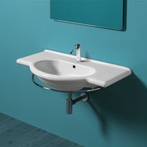 Lavabo sospeso / in ceramica / moderno /...
