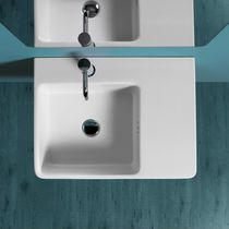 Lavabo sospeso / rettangolare / in ceramica...