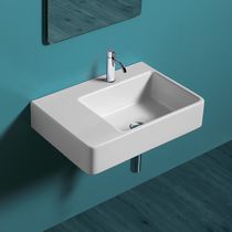 Lavabo sospeso / rettangolare / in ceramica...