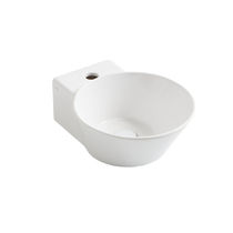 Lavabo sospeso / rotondo / in ceramica /...