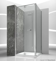 Box doccia in vetro / d'angolo / con porta...