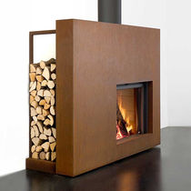 Rivestimento per camini moderno / in metallo...