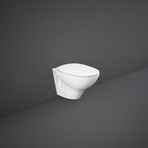WC sospeso / in ceramica / senza brida