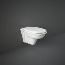 WC sospeso / in ceramica / senza brida