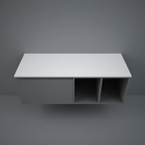 Piano di lavoro in ceramica / grigio / liscio...