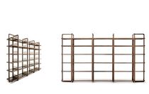 Libreria moderna / in noce / in vetro /...