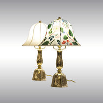 Lampada da tavolo / in ottone / in tessuto...