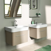 Lavabo sospeso / in ceramica / con portasalviette...