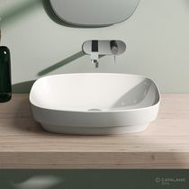 Lavabo da appoggio / in ceramica / rettangolare...