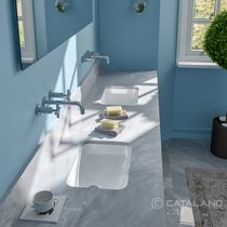 Lavabo sottopiano / in ceramica / doppio...