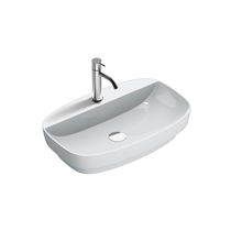 Lavabo da semincasso / in ceramica / ovale...