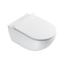 WC sospeso / in ceramica / senza brida