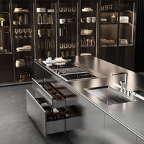 Cucina moderna / in legno / in acciaio /...