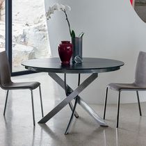 Tavolo da pranzo moderno / in vetro / rotondo