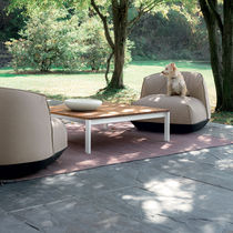 Tavolino basso moderno / in teak / in acciaio...
