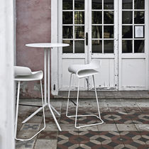 Tavolo alto moderno / in laminato / rotondo...