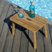 Tavolino basso moderno / in teak / con supporto...