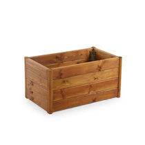 Fioriera in teak / rettangolare / su misura...