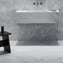 Lavabo sospeso / in pietra naturale / con...