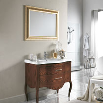 Mobile lavabo da appoggio / in legno massiccio...