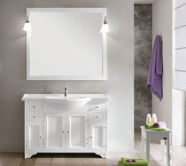 Mobile lavabo da appoggio / in legno massiccio...