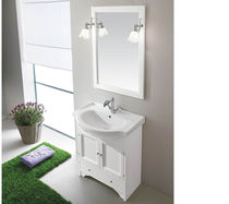 Mobile lavabo da appoggio / in legno massiccio...
