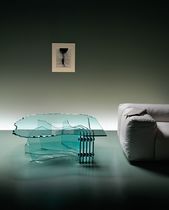 Tavolino basso design originale / in vetro...