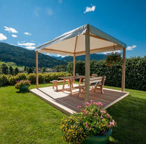 Gazebo in larice / tetto in tela