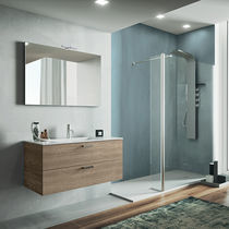 Mobile lavabo sospeso / in legno / moderno...
