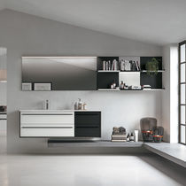 Mobile lavabo sospeso / in legno / moderno...