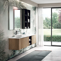 Mobile lavabo sospeso / in legno / moderno...
