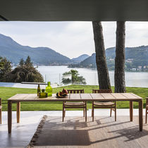 Tavolo da pranzo moderno / in teak / con...