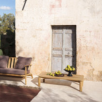Tavolino basso moderno / in teak / con supporto...