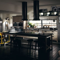 Cucina moderna / in metallo / in legno /...