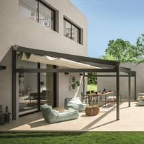 Pergola addossata / in alluminio / con copertura...