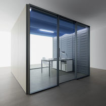 Parete amovibile / in legno / vetrata /...