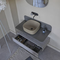 Mobile lavabo sospeso / in legno / moderno...