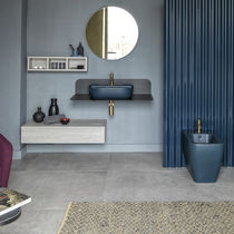 Mobile lavabo sospeso / in legno / moderno...