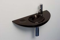 Lavabo sospeso / in ceramica / semicircolare...